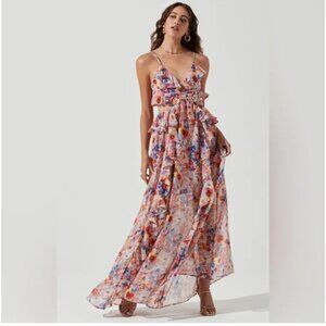 ASTR the Label - Palace Floral Cutout Maxi Dress